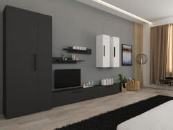 Mobiro Star Nappali Szekrénysor C33- Antracitszürke és Fehér színben - smartbutor