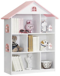 TEMPO KONDELA Gyerek könyvespolc, fehér/rózsaszín, MAISON TYP 1 - smartbutor