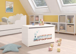 ADRK DARIA játéktároló láda, Fehér, Railway