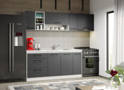 Mobiro Maia szürke konyhabútor - 14 - 230 cm