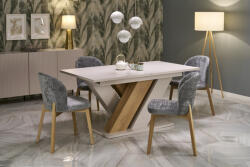 Halmar BRANDON bővíthető étkezőasztal, téglalap alakú, szín: kasmír/cremona tölgy - smartbutor