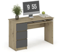 Halmar CINO íróasztal, szín: artisan tölgy/grafit - smartbutor