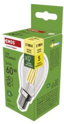 EMOS Glob LED cu filament mini, clasa A / E14 / 3, 8 W (60 W) / 806 lm / alb cald