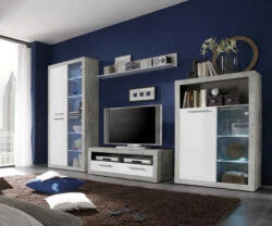 Wipmeble STELLA szekrénysor beton/fehér fényes - smartbutor