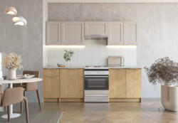 Halmar WENDY 240 blokk konyha, korpusz cremona tölgy/kasmír, front: cremona tölgy/kasmír - smartbutor