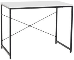 TEMPO KONDELA Íróasztal, fehér/fekete, 90x60 cm, MELLORA - smartbutor