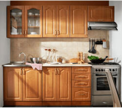 TEMPO KONDELA Alapkonyha, égerfa, LORA MDF NEW KLASIK - smartbutor