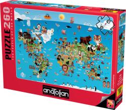 Anatolian Пъзел Anatolian - Карта на света, 260 части (P3338)
