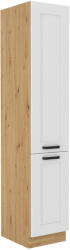 TEMPO KONDELA Magas szekrény, fehér/artisan tölgy, LULA 40 DK-210 2F - smartbutor