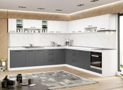 Mobiro Lorand szürke-fehér konyhabútor - 33 - 301, 6/301, 6 cm - smartbutor