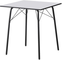 TEMPO KONDELA Étkezőasztal, fehér/fekete, 70x70x75 cm, NALAK TYP 1 - smartbutor
