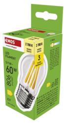 EMOS Bec LED cu filament mini glob / E27 / 5, 9 W (60 W) / 806 lm / Alb cald