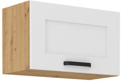 TEMPO KONDELA Felső szekrény, fehér/artisan tölgy, Lula 60 GU-36 1F - smartbutor