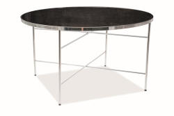 WIPMEB IBIZA B dohányzóasztal fi 80 üveg Z EFEKTEM MARMURU/króm - smartbutor