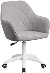 TEMPO KONDELA Irodai szék, szürke szövet/fehér, SANTY - smartbutor