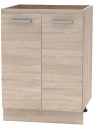 TEMPO KONDELA Alsószekrény 60 2DV, tölgy sonoma, NOVA PLUS NOPL-057-0S - smartbutor