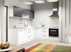 Mobiro Arthur fehér és szürke konyhabútor - 41 - 241, 6/221, 6 cm - smartbutor