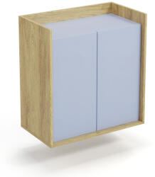 Halmar MOBIUS szekrény 2D szín: hikora tölgy/világoskék - smartbutor