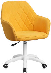 TEMPO KONDELA Irodai szék, szövet sárga/fehér, SANTY - smartbutor