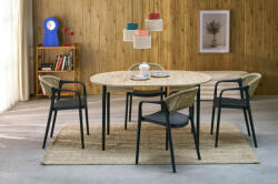 Halmar PIVOT bővíthető étkezőasztal, téglalap alakú, szín: artisan tölgy/fekete - smartbutor