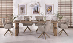 Halmar MELTON bővíthető étkezőasztal, téglalap alakú, szín: világos dió - smartbutor