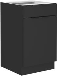 TEMPO KONDELA Alsó szekrény, fekete, SIBER 50 D 1F 1S BB - smartbutor