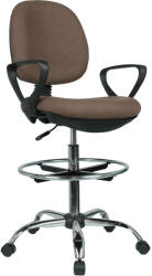 TEMPO KONDELA Magasított munkaszék, barna/fekete, TAMBER - smartbutor