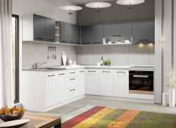 Mobiro Arthur fehér és szürke konyhabútor - 29 - 241, 6/241, 6 cm - smartbutor