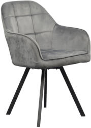 TEMPO KONDELA Forgó étkezőszék, sötétszürke Velvet szövet, SAMANTA - smartbutor