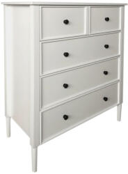 TEMPO KONDELA Komód, fehér/fekete, TEANA - smartbutor