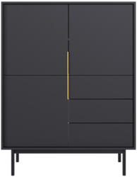 WIPMEB Viva Komoda Magas 3d3s Fekete/fekete