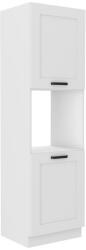 TEMPO KONDELA Magas szekrény beépített sütőhöz, fehér, LULA 60 DP-210 2F - smartbutor