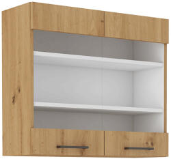 TEMPO KONDELA Felső szekrény, artisan tölgy, MONRO 80 GS-72 2F - smartbutor