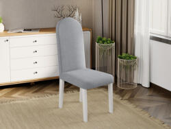 Laguna Grand szék, világosszürke színben, fehér lábakkal - smartbutor