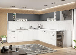 Mobiro Arthur fehér és szürke konyhabútor - 34 - 281, 6/281, 6 cm - smartbutor