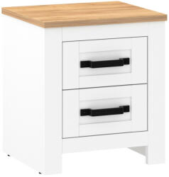 Fortrade Éjjeliszekrény ronco 3 fehér + tölgy (lanzette dx, szín nimfea alba / tölgy craft gold) - smartbutor