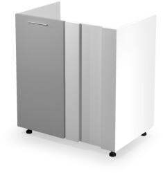 Halmar Vento dkn-100/82 sarok mosogató szekrény magasfényű szürke - smartbutor