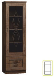 TEMPO KONDELA Vitrin, lefkas tölgy, TEDY TYP T10 - smartbutor