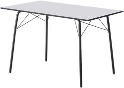 TEMPO KONDELA Étkezőasztal, fehér/fekete, 120x75x75 cm, NALAK TYP 2 - smartbutor