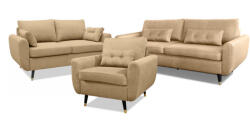 Milo Lucyna 3+2+1 garnitúra, bézs - smartbutor