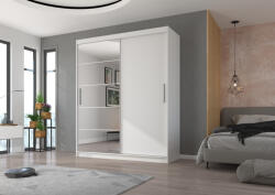 ADRK Tolóajtós szekrény tükörrel ESTI 180, Fekete, Fekete - smartbutor