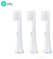 Infly P20C Elektromos Fogkefe Pótfej - Fehér (3db) (P20CBLHEADS3P) (P20CBLHEADS3P)