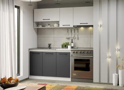 Mobiro Lorand szürke-fehér konyhabútor - 06 - 180 cm - smartbutor