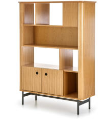 Halmar SMART REG-2 polcos szekrény szín: natúr tölgy / fekete - smartbutor