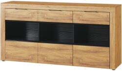 WIPMEB KAMA 47 (komód) tölgy CAMARGUE/fekete - smartbutor