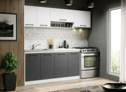 Mobiro Lorand szürke-fehér konyhabútor - 11 - 223, 2 cm - smartbutor