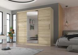 ADRK Tolóajtós szekrény tükörrel ERWIN 235, Sonoma, Sonoma