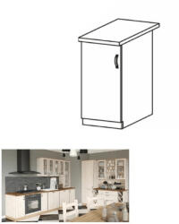 TEMPO KONDELA Alsó szekrény, fehér/ északi lucfenyő, bal, ROYAL D30 - smartbutor