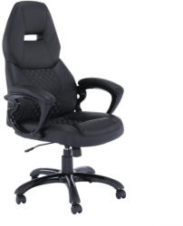 TEMPO KONDELA Irodai szék, fekete műbőr, HEVYR - smartbutor