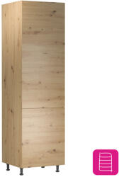 TEMPO KONDELA Élelmiszer szekrény polcokkal, artisan tölgy, univerzális, LANGEN D60R - smartbutor